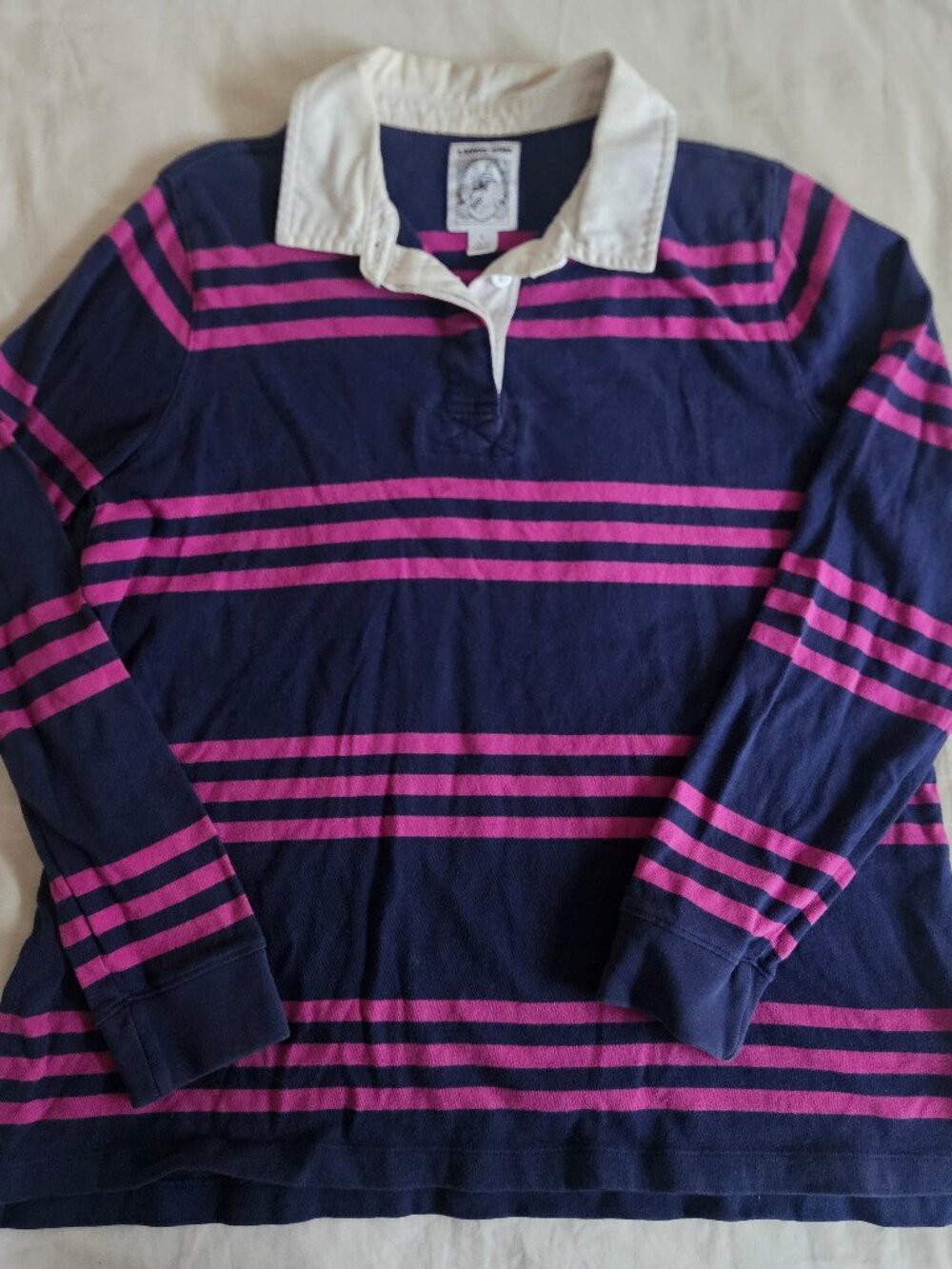 Lands' End Women's Pink and Purple Shirt